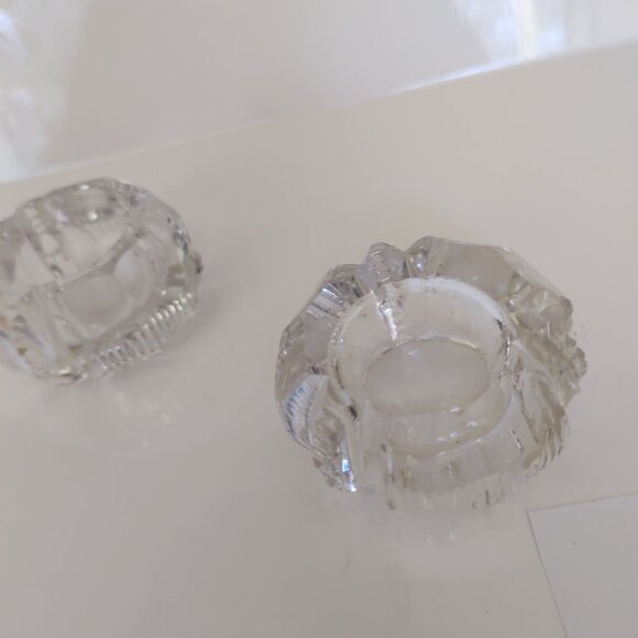 Dansk Clear Glass Crystal Candle Holder Tea Light or Regular Candle - Picture 5 of 6